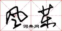 朱錫榮風藥草書怎么寫