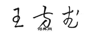 駱恆光王方武草書個性簽名怎么寫