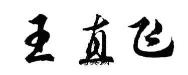 胡問遂王直飛行書個性簽名怎么寫