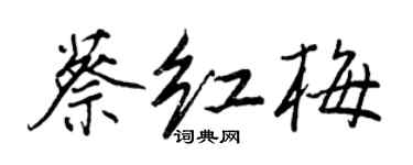王正良蔡紅梅行書個性簽名怎么寫