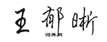 駱恆光王郁晰行書個性簽名怎么寫