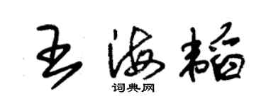 朱錫榮王海韜草書個性簽名怎么寫