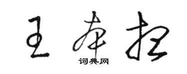 駱恆光王本想草書個性簽名怎么寫