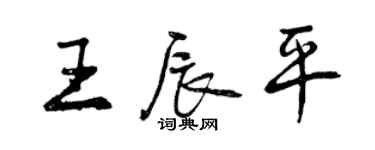 曾慶福王辰平行書個性簽名怎么寫