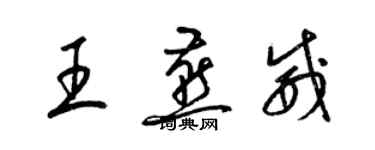 梁錦英王燕威草書個性簽名怎么寫