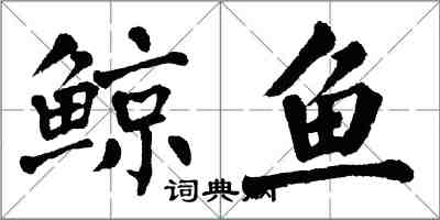 翁闓運鯨魚楷書怎么寫