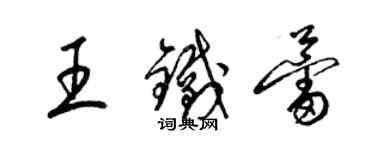 梁錦英王鐵蕾草書個性簽名怎么寫