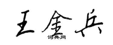 王正良王金兵行書個性簽名怎么寫