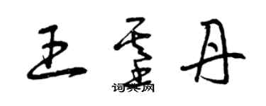 曾慶福王基丹草書個性簽名怎么寫