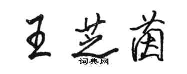 駱恆光王芝茵行書個性簽名怎么寫