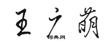 駱恆光王廣萌行書個性簽名怎么寫