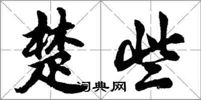 胡問遂楚些行書怎么寫