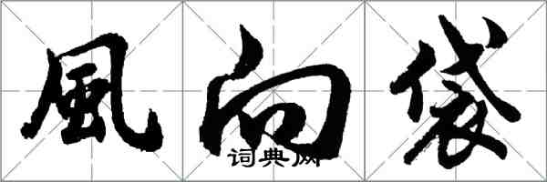 胡問遂風向袋行書怎么寫