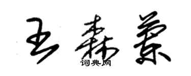 朱錫榮王森蘭草書個性簽名怎么寫