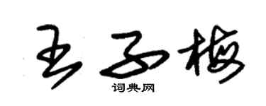 朱錫榮王子梅草書個性簽名怎么寫