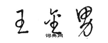 駱恆光王金男草書個性簽名怎么寫