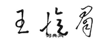 駱恆光王憶眉草書個性簽名怎么寫