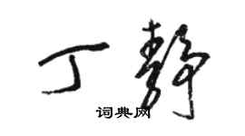 駱恆光丁靜草書個性簽名怎么寫