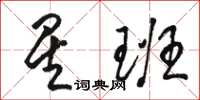 駱恆光星班草書怎么寫