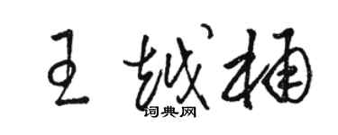 駱恆光王越桶草書個性簽名怎么寫