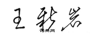 駱恆光王新岩草書個性簽名怎么寫