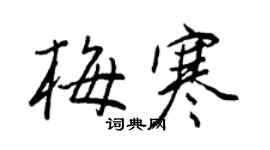王正良梅寒行書個性簽名怎么寫