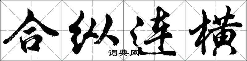 胡問遂合縱連橫行書怎么寫