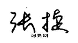 朱錫榮張捷草書個性簽名怎么寫