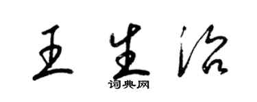 梁錦英王生治草書個性簽名怎么寫