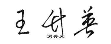 駱恆光王竹英草書個性簽名怎么寫