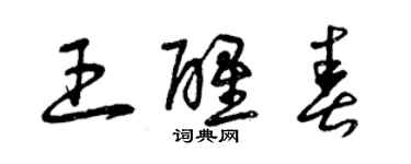 曾慶福王醒春草書個性簽名怎么寫