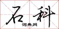 荊霄鵬石科行書怎么寫