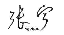 駱恆光張寧草書個性簽名怎么寫