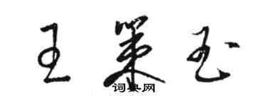 駱恆光王策玉草書個性簽名怎么寫