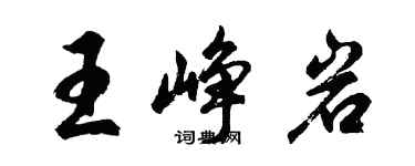 胡問遂王崢岩行書個性簽名怎么寫