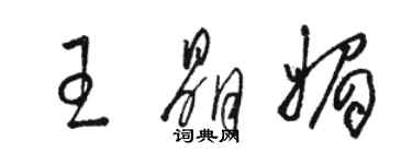 駱恆光王晶媚草書個性簽名怎么寫