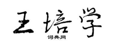 曾慶福王培學行書個性簽名怎么寫