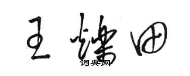 駱恆光王爍田草書個性簽名怎么寫