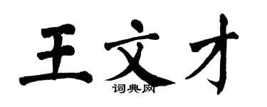 翁闓運王文才楷書個性簽名怎么寫