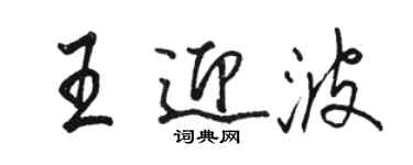 駱恆光王迎波行書個性簽名怎么寫