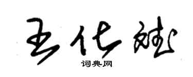 朱錫榮王化斌草書個性簽名怎么寫
