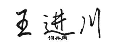 駱恆光王進川行書個性簽名怎么寫