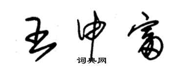 朱錫榮王申富草書個性簽名怎么寫