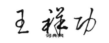 駱恆光王祥功草書個性簽名怎么寫