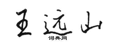 駱恆光王遠山行書個性簽名怎么寫