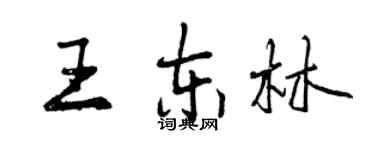 曾慶福王東林行書個性簽名怎么寫