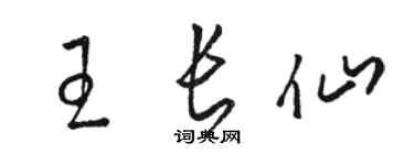 駱恆光王長仙草書個性簽名怎么寫