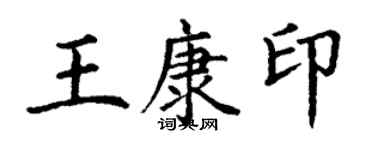丁謙王康印楷書個性簽名怎么寫