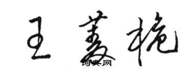 駱恆光王菱桅草書個性簽名怎么寫