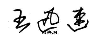 朱錫榮王迅速草書個性簽名怎么寫